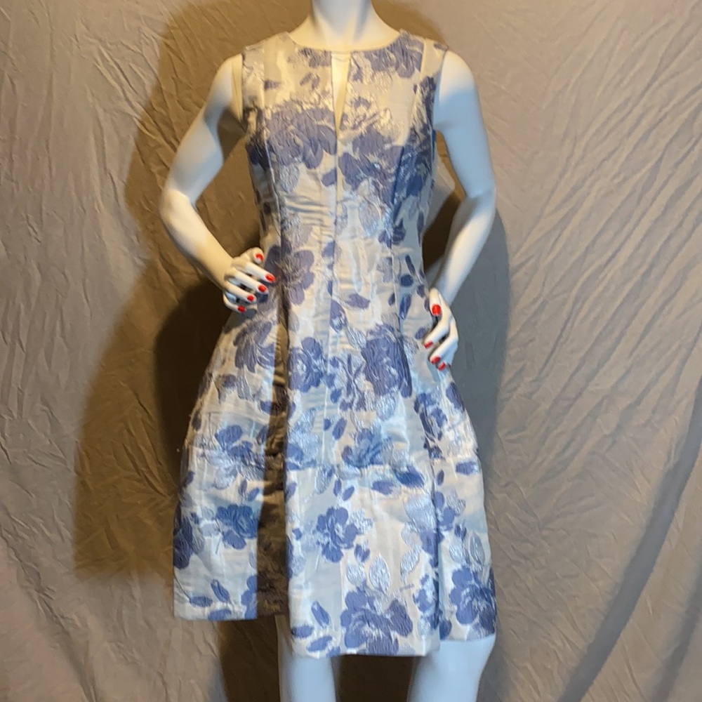 Eliza J size 4 blue & silver dress